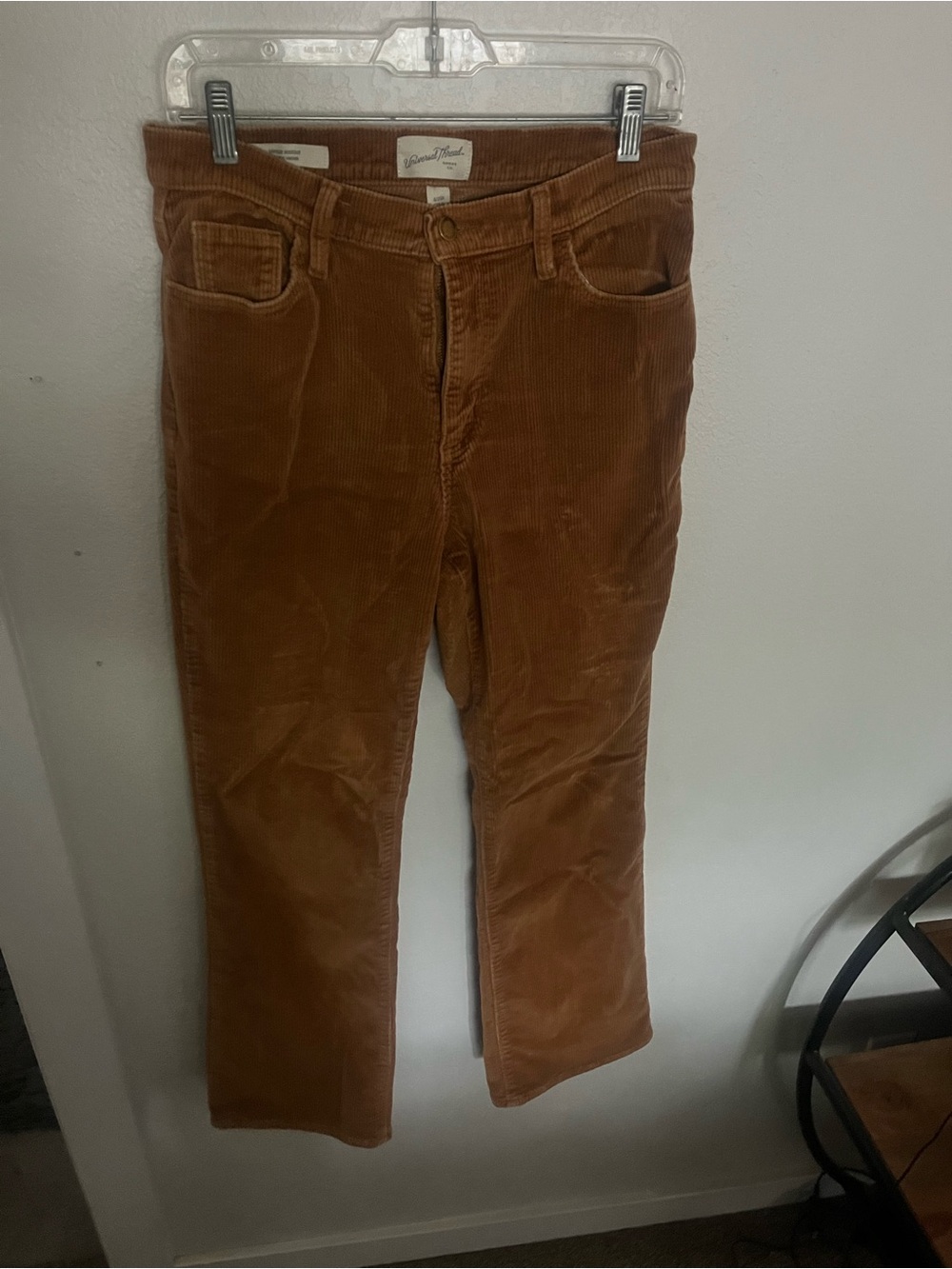 Universal Thread Vintage Bootcut Corduroy Pants in Rust Brown